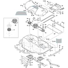 COMBI 95 - 2022-2025 - 387561543/0 - Stiga Front Mower Cutting Deck Diagram