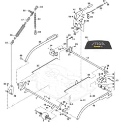 COMBI 95 - 2022-2025 - 387561543/0 - Stiga Front Mower Deck Controls Diagram