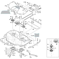 COMBI 95 EL - 2016-2019 - 2D6209521/S16 - Stiga Front Mower Cutting Deck Diagram