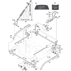 COMBI 95 EL - 2016-2019 - 2D6209521/S16 - Stiga Front Mower Deck Controls Diagram