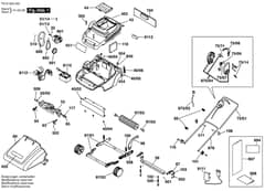 Qualcast Concorde 32 Cordless - F016300603 - Main Assembly