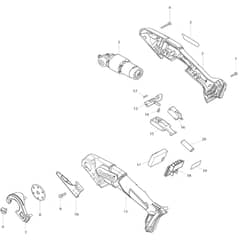 Makita CP100D - Cordless Multi Cutter - Power Tool Diagram