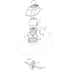 CP1 480 - 2019 - 2L0481093/19 - Castel Garden Rotary Mower Electric Motor and Blade Diagram
