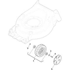 CP1 480 - 2019 - 2L0481093/19 - Castel Garden Rotary Mower Wheel and Hub Cap Diagram