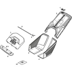 CP1 480 S - 2019 - 2L0482093/19 - Castel Garden Rotary Mower Grass Catcher Diagram