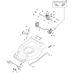 CP1 480 WS Li - 2019 - 2L0486063/19 - Castel Garden Rotary Mower Height Adjusting Diagram