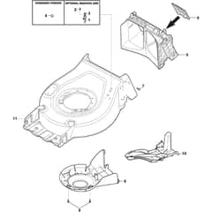 CP1 484 S - 2019-2023 - 2L0482043/19 - Castel Garden Rotary Mower Deck without Brackets Diagram