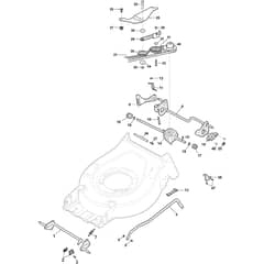 CP1 484 WSVQ-H - 2019 - 2L0487833/19 - Castel Garden Rotary Mower Height Adjusting Diagram