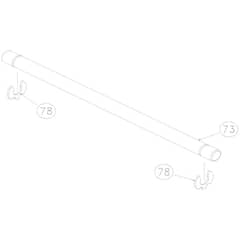 Billy Goat CR550HC - Compact Power Rake (2016) Flail Shaft Kit Diagram