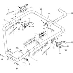CR 450 - Oleo-Mac Transporter Control box (Handle-bar) Diagram