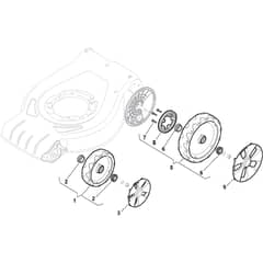 CRL 484 WSQ-H - 2013 - 295496833/EDN - Castel Garden Rotary Mower Wheels and Hub Caps Diagram