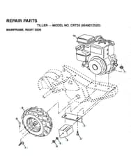 Husqvarna CRT35 - 1996-3 - Mainframe - Right Side