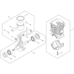Echo CS-310ES Cylinder, Piston, Crankshaft
