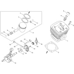 Cylinder, Piston, Crankshaft