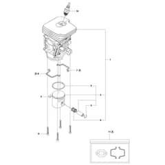 McCulloch CS350 - 2011-07 - Cylinder Piston Parts Diagram