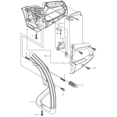 McCulloch CS380 - 966631501 - 2014-10 - Handle Parts Diagram
