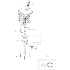 McCulloch CS390 - 2011-07 - Cylinder Piston Parts Diagram