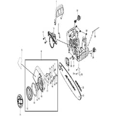 McCulloch CS400T - 2012-07 - Chain Brake & Clutch Cover Parts Diagram