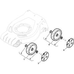 CS 434 S-B - 2015-2019 - 295442023/15 - Castel Garden Rotary Mower Wheels and Hub Caps Diagram