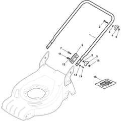 CS 480 Raser - 2015-2021 - 295490663/KS - Castel Garden Rotary Mower Handle Lower Part Diagram
