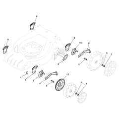 CS 484 W-H - 2019 - 295495033/19 - Castel Garden Rotary Mower Height Adjusting Diagram
