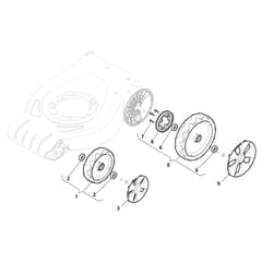CS 484 W-H - 2019 - 295495033/19 - Castel Garden Rotary Mower Wheels and Hub Caps Diagram