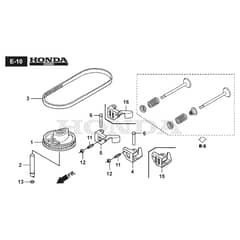 CSC 534-H - 2016 - 295541033/OX - Castel Garden Rotary Mower Cam Pulley Diagram