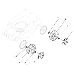 CSC 534-H - 2016 - 295541033/OX - Castel Garden Rotary Mower Wheels and Hub Caps Diagram