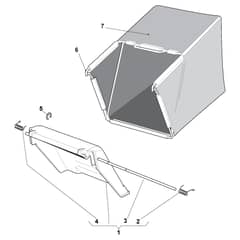 CSC 534 S-B - 2011-2014 - 295542023/12 - Castel Garden Rotary Mower Grass Catcher Diagram