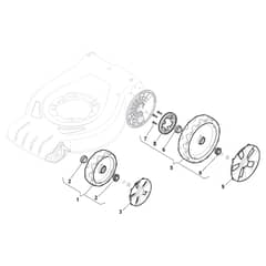 CSL 484 WSQ-B - 2015-2017 - 295496823/ROW - Castel Garden Rotary Mower Wheels and Hub Caps Diagram