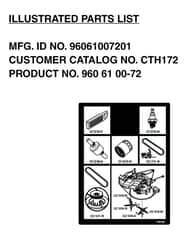 Husqvarna Cth172 - Frequently Used Parts