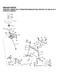 Husqvarna Cth2036 Twin - Steering