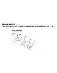 Husqvarna Cth2036 Twin - Wheels & Tyres