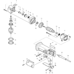 Makita DA3000 - Angle Drill 10mm - Power Tool Diagram