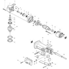 Makita DA3000R - Angle Drill 10mm - Power Tool Diagram