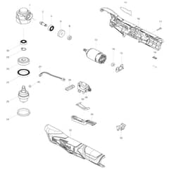 Makita DA330D - Cordless Angle Drill - Power Tool Diagram