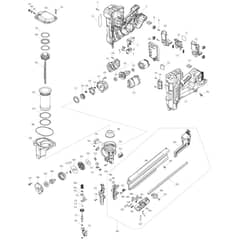 Makita DBN900 - Cordless Finish Nailer - Power Tool Diagram