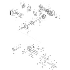 Makita DBS180 - 9mm Cordless Belt Sander - Power Tool Diagram