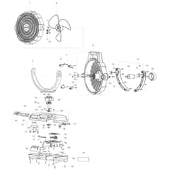 Makita DCF203 - Cordless Fan - Power Tool Diagram