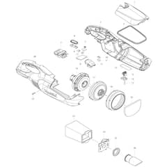 Makita DCL182 - Cordless Cleaner - Power Tool Diagram