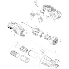 Makita DCL283F - Cordless Cleaner - Power Tool Diagram
