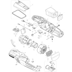 Makita DCL285F - Cordless Cleaner - Power Tool Diagram