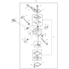 Makita DCS340 - Chainsaw - Carburettor Diagram