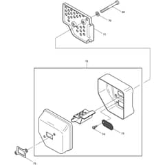 Makita DCS340 - Chainsaw - Exhaust Diagram