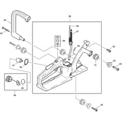 Makita DCS400 - Chainsaw - Handle Diagram