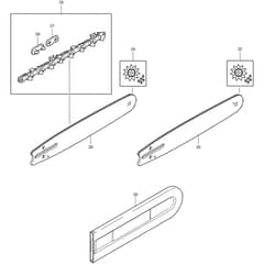 Makita DCS430 - Chainsaw - Bar & Chain Diagram