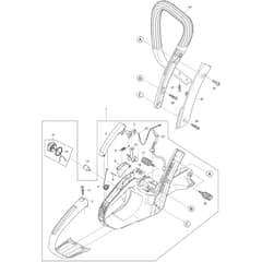 Makita DCS4630 - Chainsaw - Handle Diagram