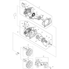 Makita DCS4630 - Chainsaw - Recoil Starter Diagram