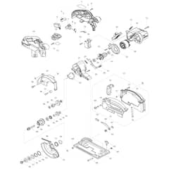 Makita DCS553 - 150mm Cordless Metal Cutter - Power Tool Diagram