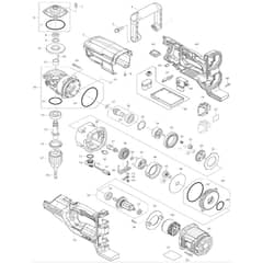 Makita DDA460 - Cordless Angle Drill - Power Tool Diagram